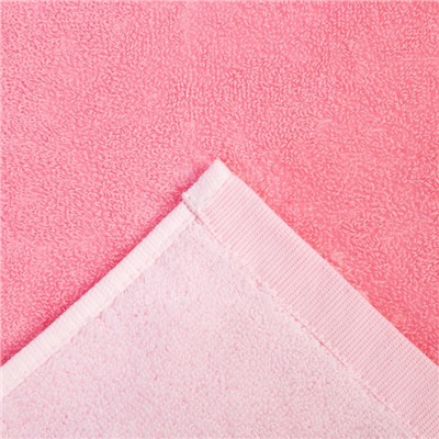 Полотенце махровое Крошка Я «Зайка» 70*140 см, цвет розовый, 100% хлопок, 380 г/м2