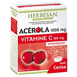 Herbesan Ac?rola 1000 mg Vitamine C 180 mg 30 Comprim?s Effervescents