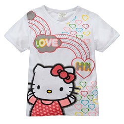 21112 Футболка jumping beans"Hello Kitty"мод.5813 для девочки.