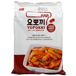 Токпокки в сладко-остром соусе Yopokki (1 порция) пауч, Корея, 140 г. Акция