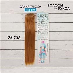 Волосы - тресс для кукол «Прямые» длина волос: 25 см, ширина:100 см, цвет № 27В
