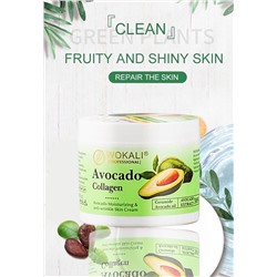 Крем для лица с экстрактом авокадо, против морщин с коллагеном Wokali Avocado Collagen 115гр