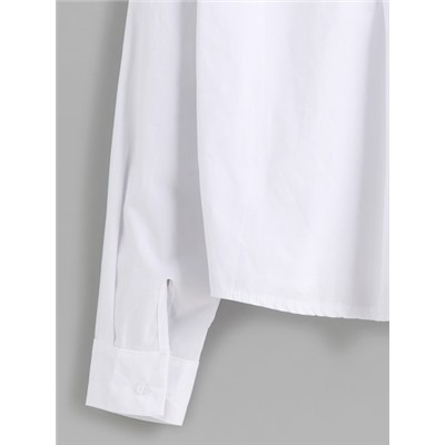 Белая модная блуза