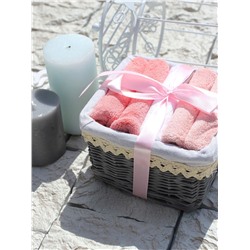 Набор салфеток в подарочной корзине Cherir/Черир НМ <4290016, 5 предметов 30*30, розовый>