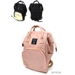 Рюкзак женский для мам, сумка на коляску для прогулок 38x18x24 см / MX-3 / розовый
