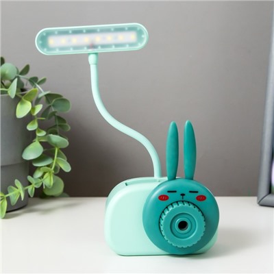 Настольная лампа "Зайка" LED 3Вт USB синий 9,5х7,4х22 см RISALUX