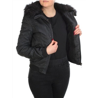 74051 BLACK Куртка зимняя женская NO NAME (200 гр. холлофайбер)
