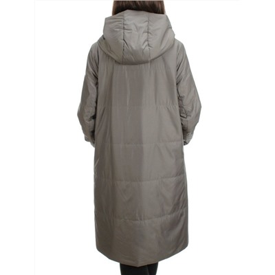 22335 SWAMP/GRAY Пальто стеганое двухстороннее демисезонное женское (100 гр. синтепон)
