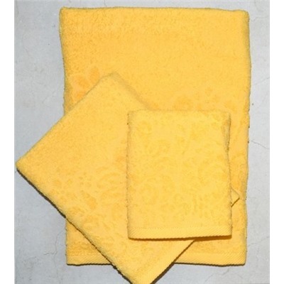 Набор махровых полотенец "Гармония"-янтарный 3 шт (40*70 см, 50*90 см,70*130 см) в индив. упак. хлопок 100%