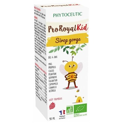 Phytoceutic ProRoyal Kid Sirop Gorge Go?t Framboise Bio 90 ml