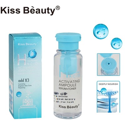 Тонер для лица Kiss Beauty Hyaluronic Acid Serum+ Toner 60мл+3мл