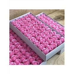 Мыльные розы в коробке 50шт (в ассортименте)