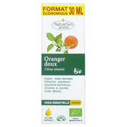 NatureSun Aroms Huile Essentielle Oranger Doux (Citrus sinensis) Bio Format Economique 30 ml