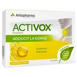 Arkopharma Activox Ar?me Miel Citron 24 Pastilles
