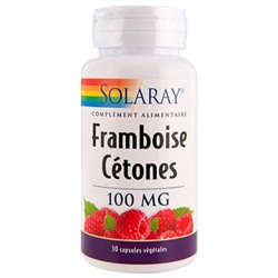 Solaray Framboise C?tones 100 mg 30 Capsules V?g?tales