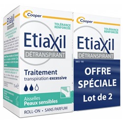 Etiaxil D?transpirant Aisselles Peaux Sensibles Roll-On Lot de 2 x 15 ml