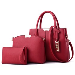 Комплект сумок из 3 предметов, арт А7, цвет:красный
