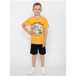 Комплект для мальчика (футболка, шорты) Оранжевый