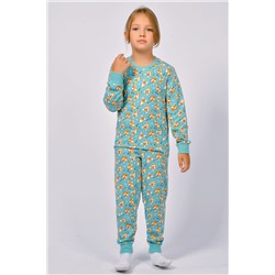 Пижама с брюками для девочки 91223 Пастельно-бирюзовый корги