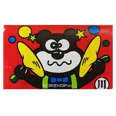 Жевательная резинка с переводной татуировкой «Медвежонок» Marukawa, Япония, 4,15 г