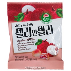 Мармелад с жидким центром Личи Jelly in Jelly Seoju, Корея, 26 г
