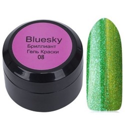 Bluesky Гель-краска для ногтей / Brilliant 08BR, зеленый, 8 мл