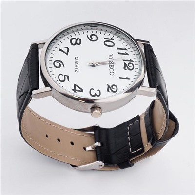 Часы наручные мужские "Кобаче", d-3.5 см, хром