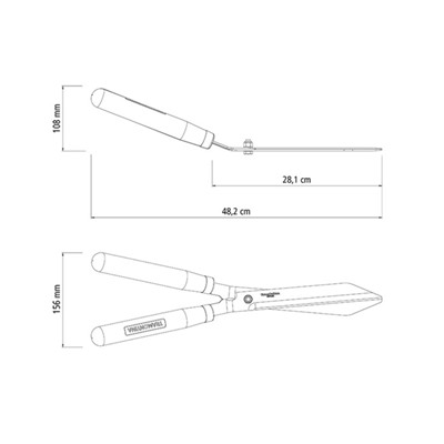 Ножницы для травы, 18.8" (48 см), с деревянными ручками