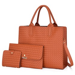 Набор сумок из 3 предметов, арт А29 цвет: светло-коричневый