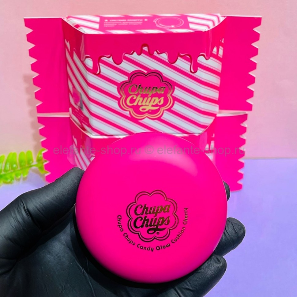 Тональная основа-кушон Chupa Chups Candy Glow Cushion Cherry SPF 50+ PA +++  (78) купить, отзывы, фото, доставка - Покупки-просто58