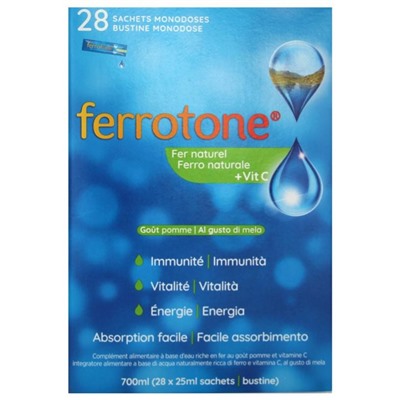 Ferrotone Fer Naturel + Vitamine C 28 Sachets