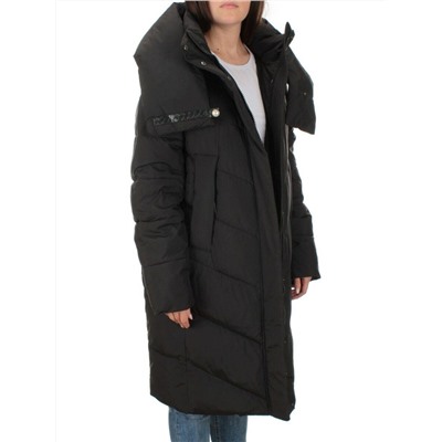 2108 BLACK Пальто зимнее женское (200 гр .холлофайбер)