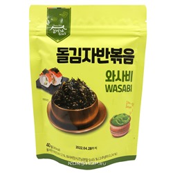 Сушеная обжаренная морская капуста в хлопьях со вкусом васаби Kim’s & Lee’s family, Корея, 40 г. Акция