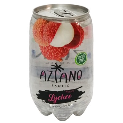 Газированный напиток со вкусом личи Sparkling Aziano (0 кал), 350 мл Акция