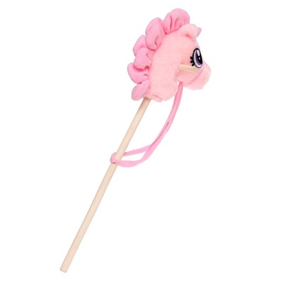 Мягкая игрушка «Единорог-скакун», на палке, цвет розовый