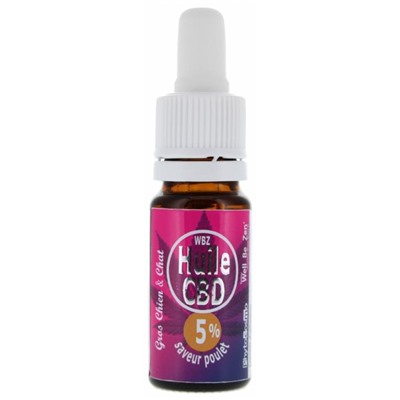 Phytocosmo Huile CBD 5% Saveur Poulet Gros Chien et Chat Adulte 10 ml