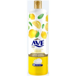 "AVE" Средство для мытья посуды (900г) Лимон и цветы.12