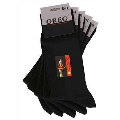 Носки мужские (в упаковке 5 пар) GREG G-12/01 черный