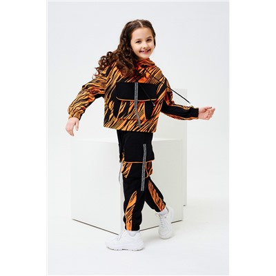 Детский костюм с брюками 67060 Оранжевый+черный