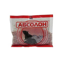 Абсолон брикеты парафинированные 100гр от мышей и крыс (АЛБПП100) /50
