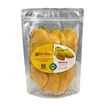 Сушёное манго, Вьетнам, 500 г Акция