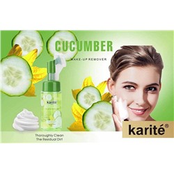 Пенка для умывания с щеточкой Karite Make Up Remover Cucumber 150мл