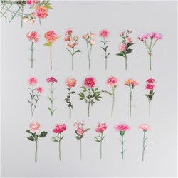 Наклейки для творчества пластик PVC "Розовые мечты" набор 40 шт 9х10.5 см