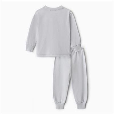 Пижама для мальчика, цвет серый, рост 92 см
