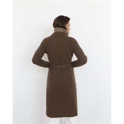 Пальто из пуха яка 14042 коричневое