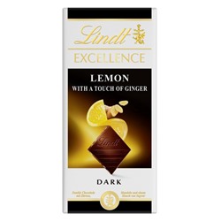 Шоколад темный Lindt Excellence Lemon Dark (лимон и имбирь) 100 гр