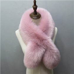 Меховой шарф арт КЖ197, цвет:розово-фиолетовый