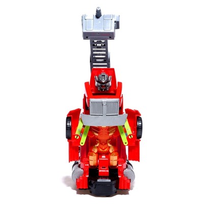 Робот «Пожарный», трансформируется, стреляет водой, световые и звуковые эффекты