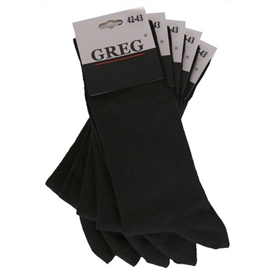 Носки мужские (в упаковке 5 пар) GREG G-3/01 черный