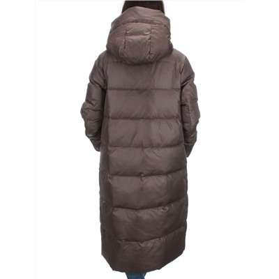 H-2210 BROWN Пальто зимнее женское (200 гр .холлофайбер)